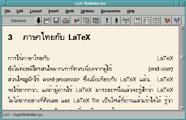 Lyx's Thai displaying